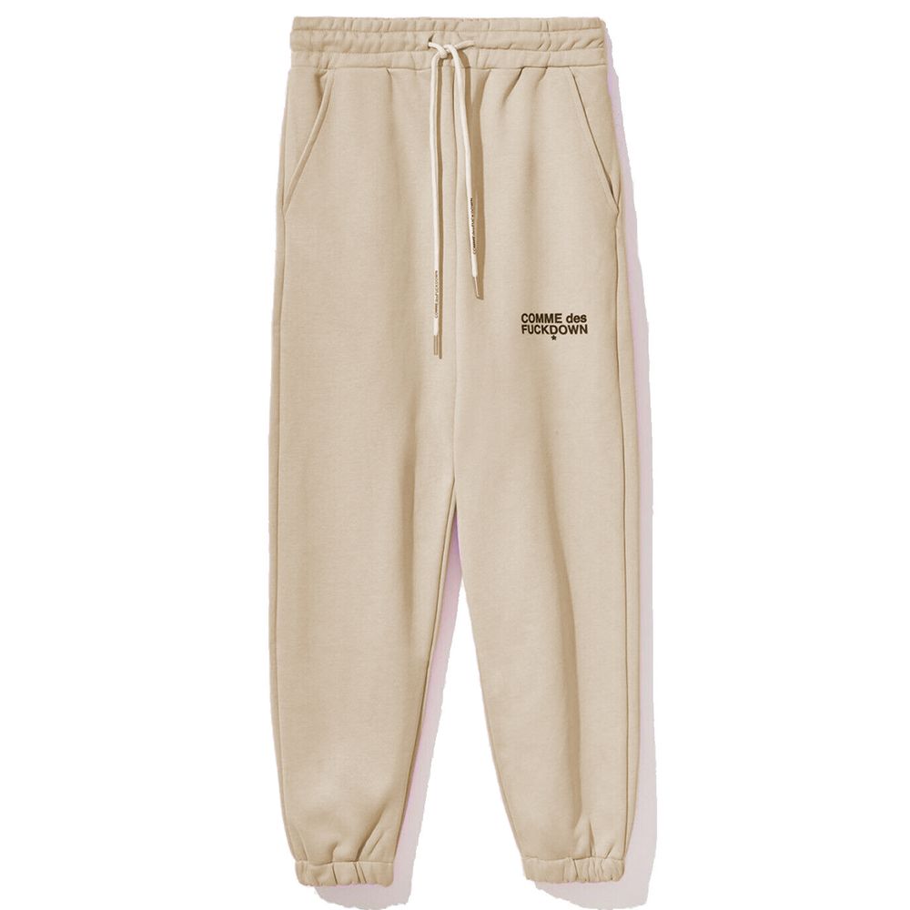 Comme Des Fuckdown Beige Baumwoll-Jogginghose für Damen