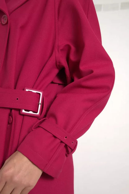 جاكيت ترنش مزدوج الصدر وردي داكن من دولتشي آند غابانا