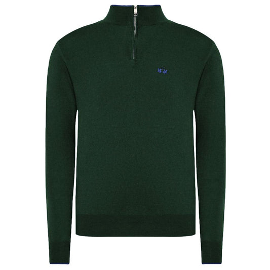 La Martina Green Wool Men Sweater