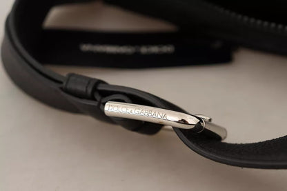 Dolce &amp; Gabbana – Schwarze Messenger-Umhängetasche aus Nylon und Leder mit DG-Logo-Aufnäher