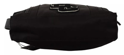 Dolce &amp; Gabbana – Schwarze Messenger-Umhängetasche aus Nylon und Leder mit DG-Logo-Aufnäher