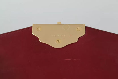 Dolce &amp; Gabbana Schwarzes Leder Gold Metall Mini Damen Geldbörse Tasche Lucia Brieftasche