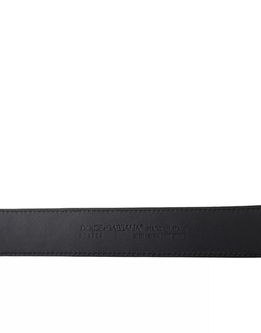 Dolce &amp; Gabbana – Schwarzer Gürtel aus exotischem Leder mit goldener Metallschnalle