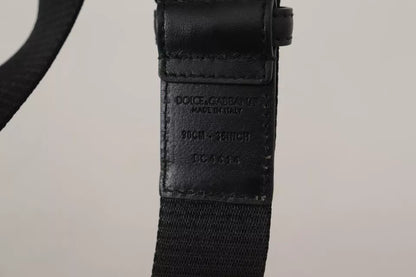 Dolce &amp; Gabbana Gürtel mit Logo-Print und silberner Schnalle, blau/schwarz