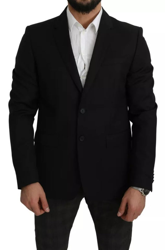 جاكيت بليزر دولتشي آند غابانا أسود من الصوف بقصّة Slim Fit
