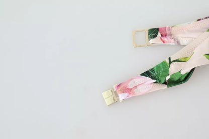 Dolce &amp; Gabbana Pink Blumendruck Badeanzug Beachwear Bikini Top