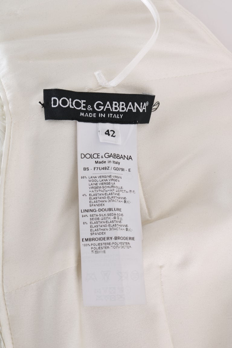 Dolce &amp; Gabbana – Stretch-Bustier-Oberteil mit mehrfarbigen Pailletten