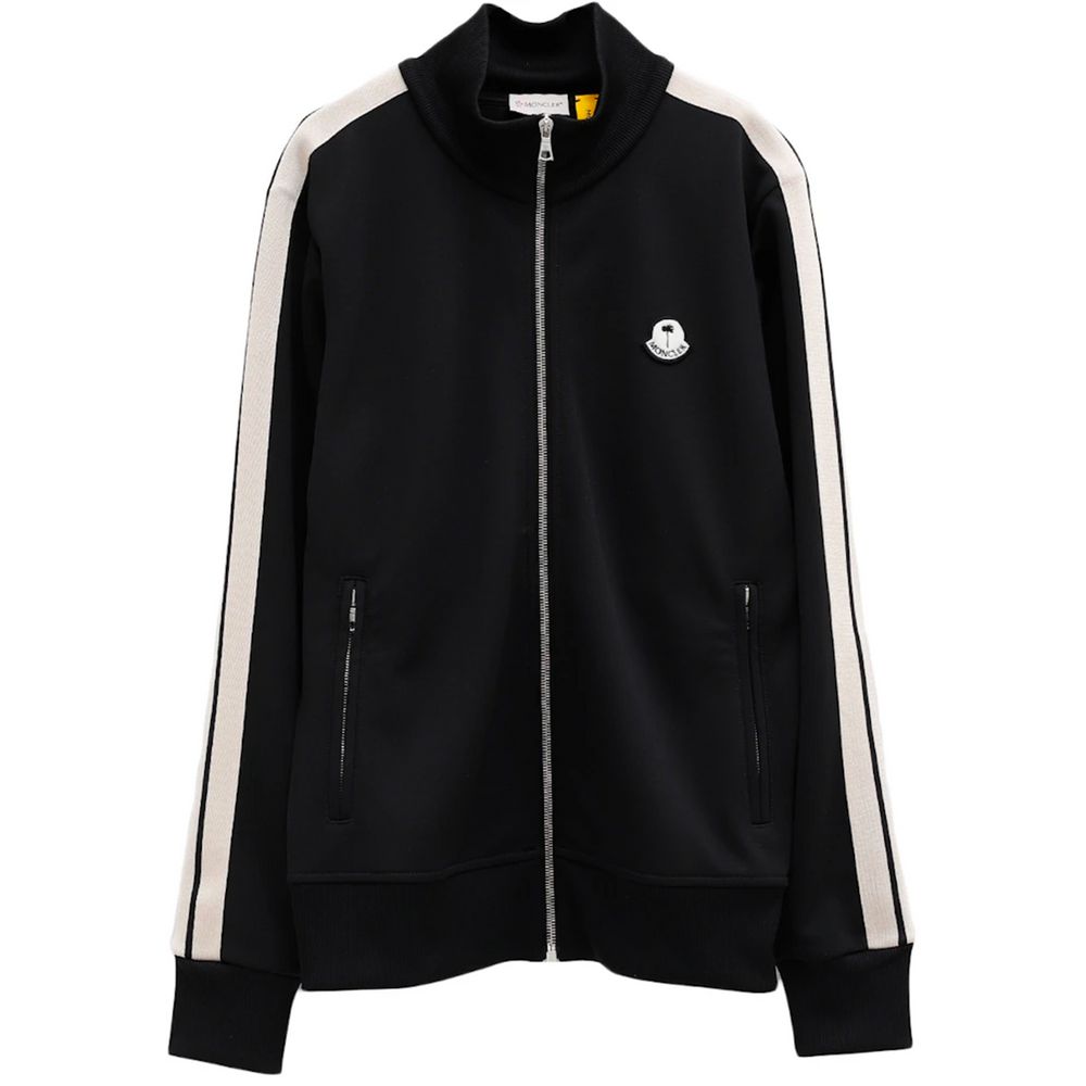 Moncler x Palm Angels Schwarzer Polyester-Herrenpullover