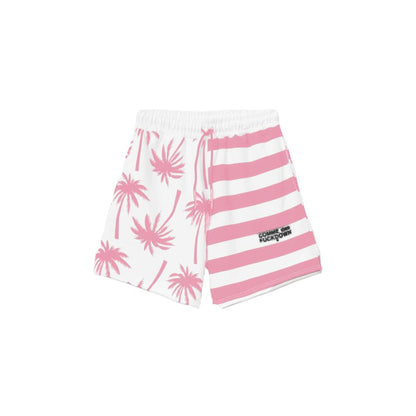 Comme Des Fuckdown – Schicke, rosa gestreifte Shorts mit Kordelzug