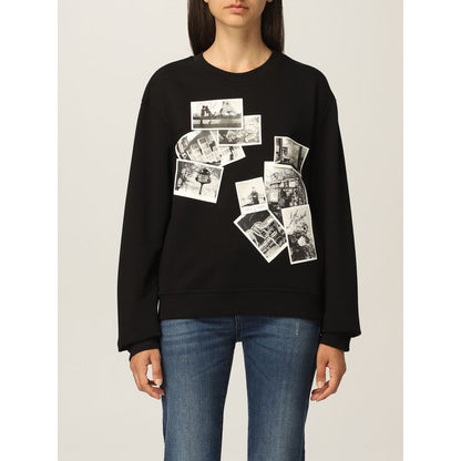 Love Moschino Schwarzer Baumwollpullover für Damen