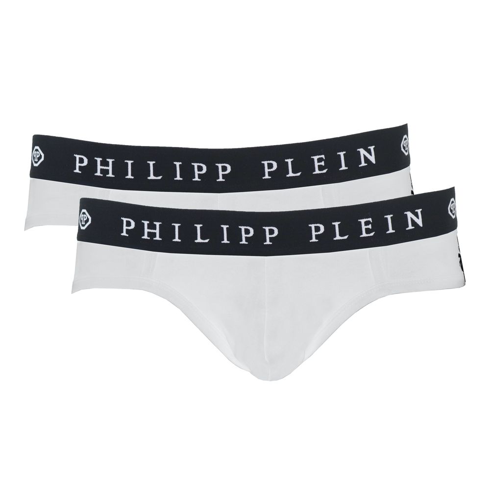 Philipp Plein – Weiße Herren-Boxershorts aus Baumwolle