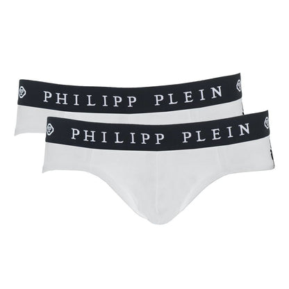 Philipp Plein – Weiße Herren-Boxershorts aus Baumwolle