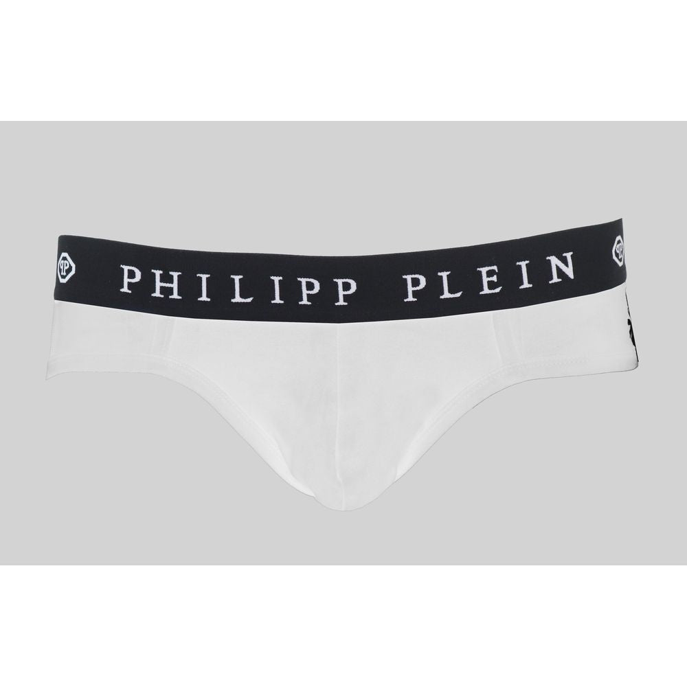 Philipp Plein – Weiße Herren-Boxershorts aus Baumwolle
