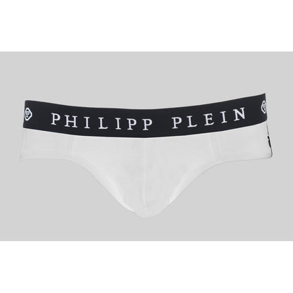 Philipp Plein – Weiße Herren-Boxershorts aus Baumwolle