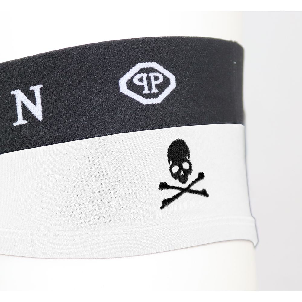 Philipp Plein – Weiße Herren-Boxershorts aus Baumwolle