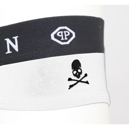 Philipp Plein – Weiße Herren-Boxershorts aus Baumwolle