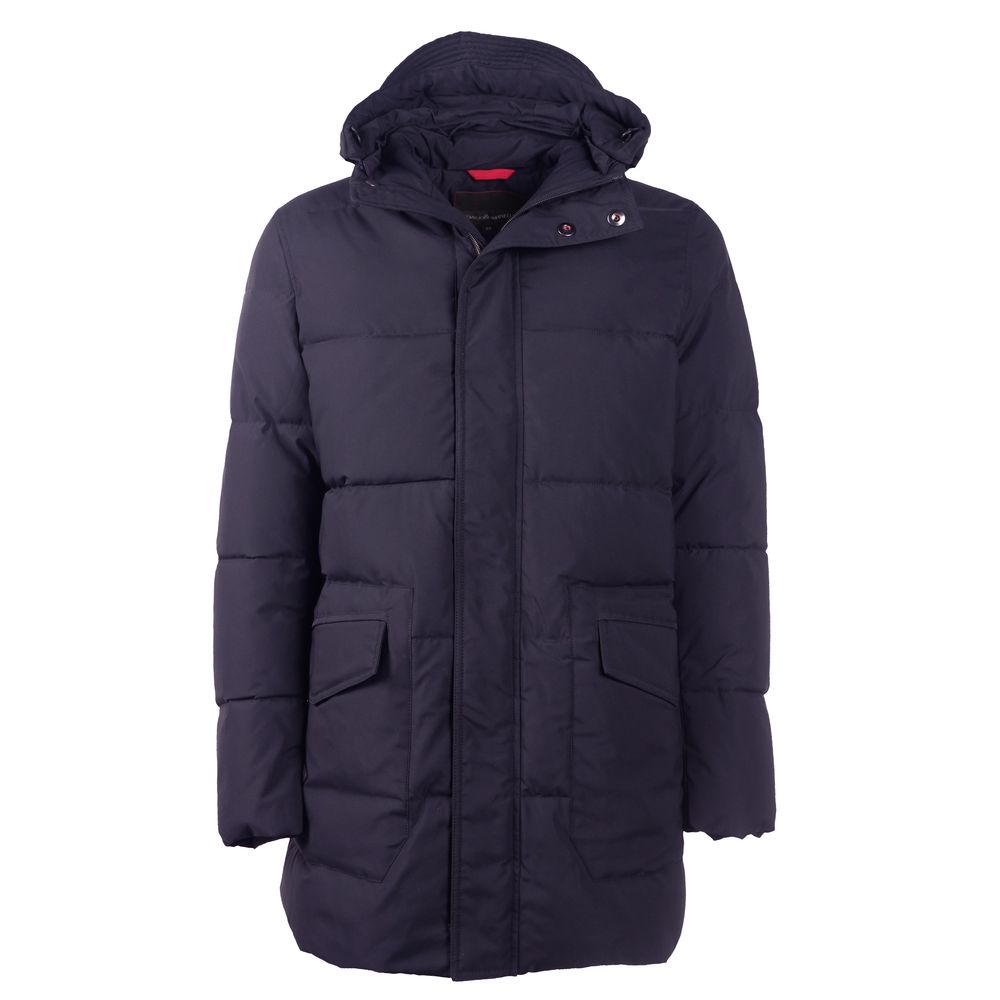 Emilio Romanelli Blaue Polyester-Herrenjacke
