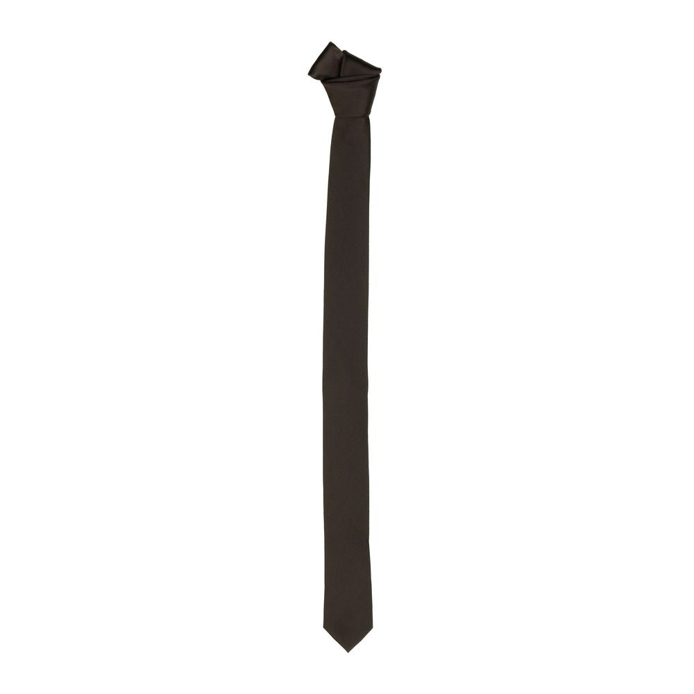 Emilio Romanelli – Elegante, schmale Seidenkrawatte in Burgunderrot – 40 mm