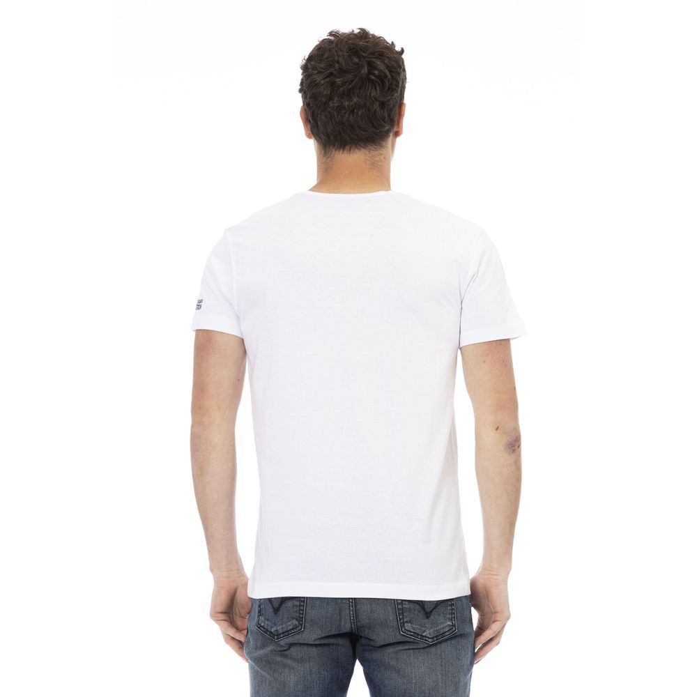 Trussardi Action Herren-T-Shirt aus weißer Baumwolle