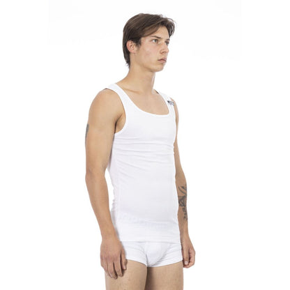 Bikkembergs Herren-Tanktop aus weißer Baumwolle