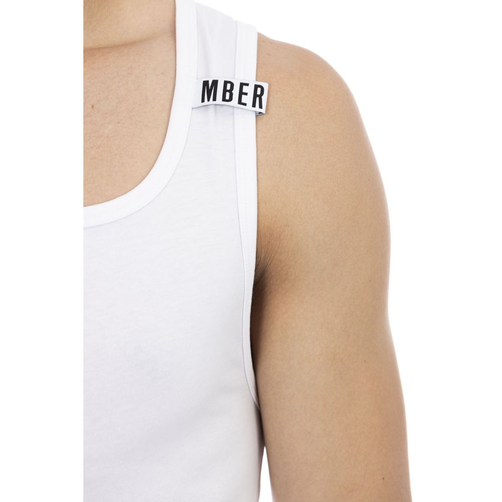 Bikkembergs Herren-Tanktop aus weißer Baumwolle