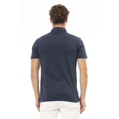 Baldinini Trend Blaues Herren-Poloshirt aus Baumwolle