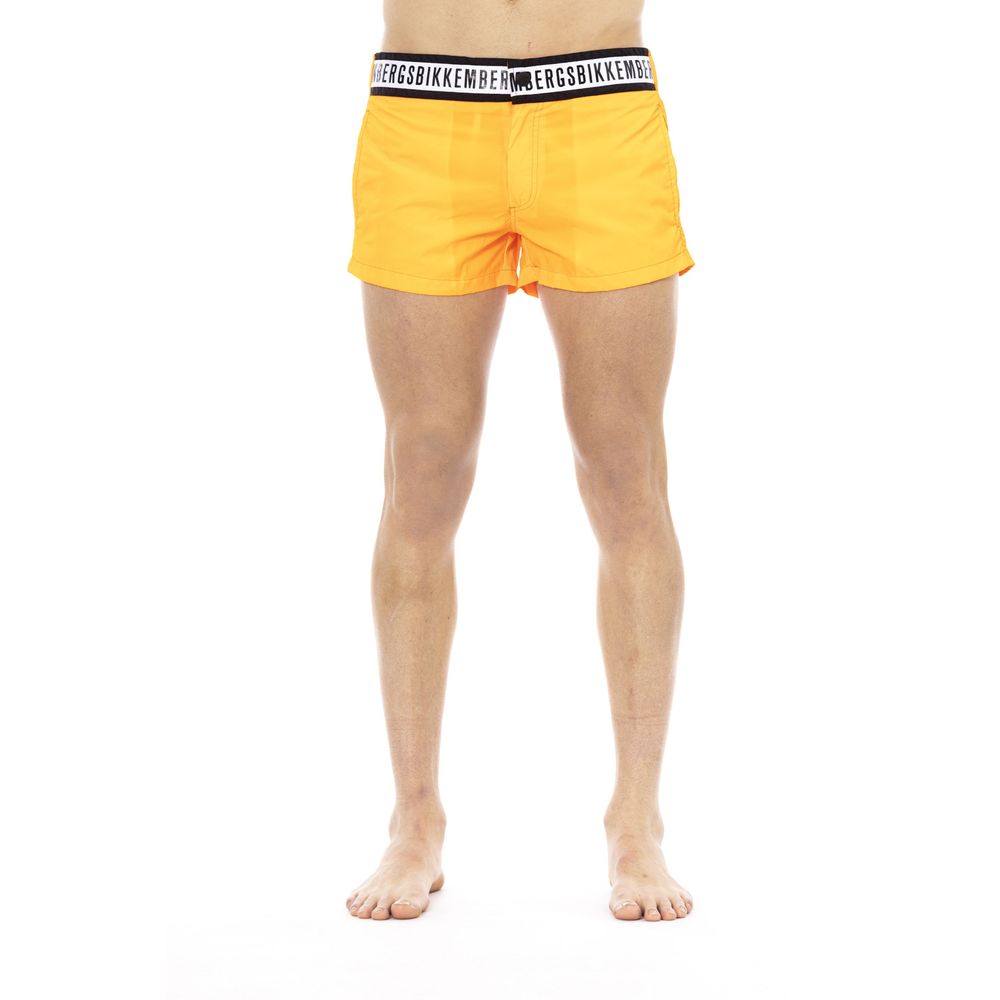 Bikkembergs Orange Polyamid Herren Badeshorts