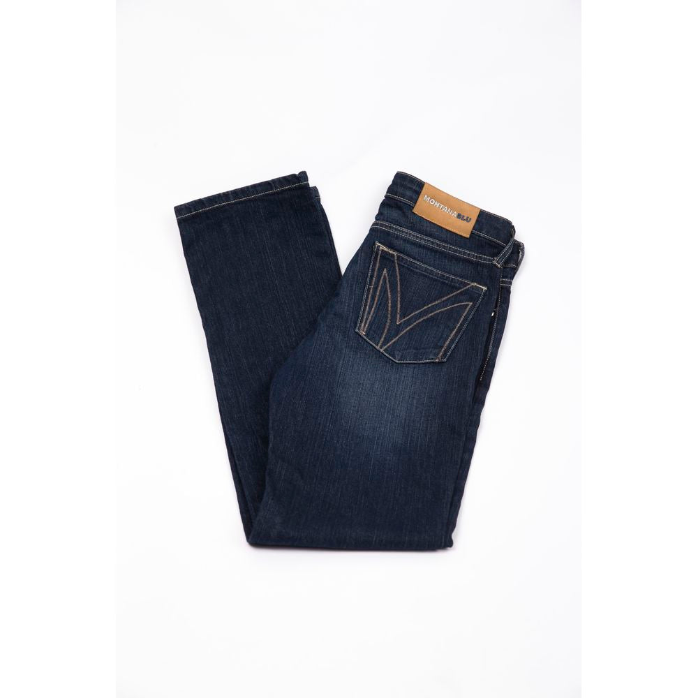 Montana Blu Blaue Baumwolljeans für Damen