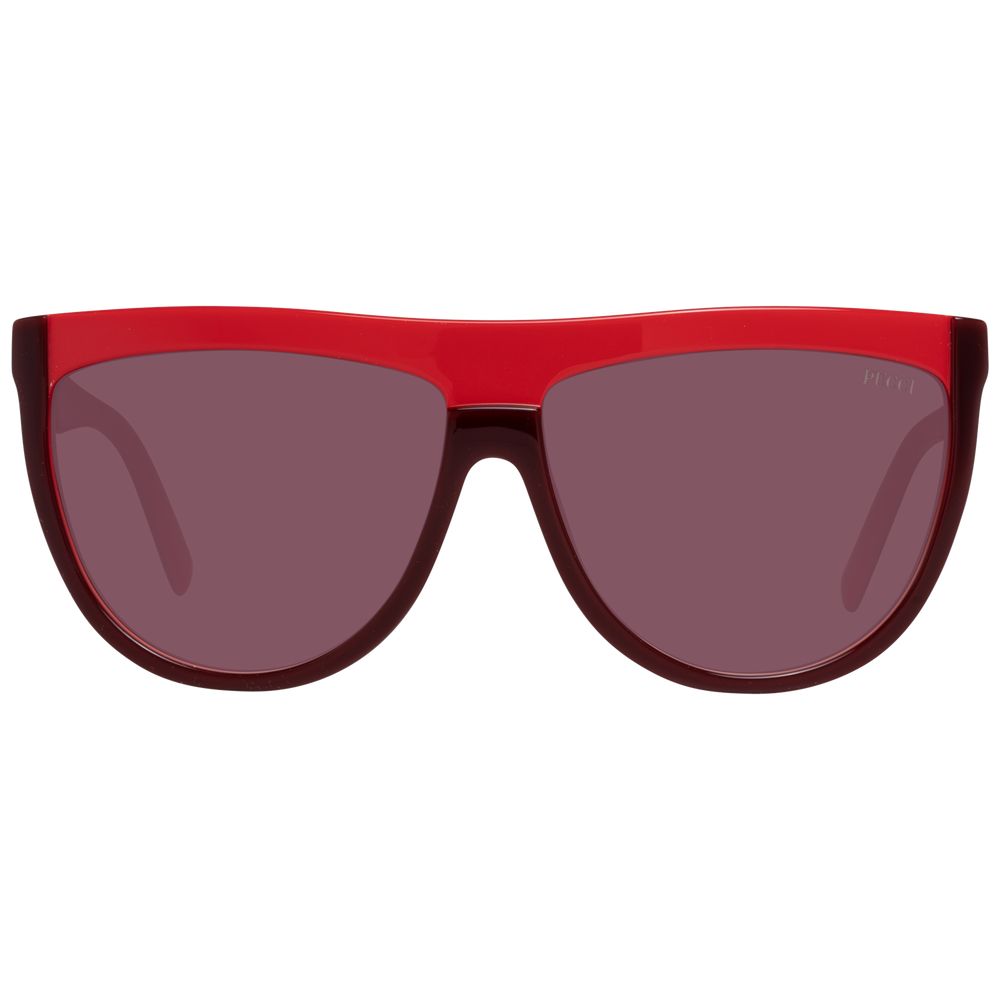 Emilio Pucci Burgunderfarbene Sonnenbrille aus Kunststoff