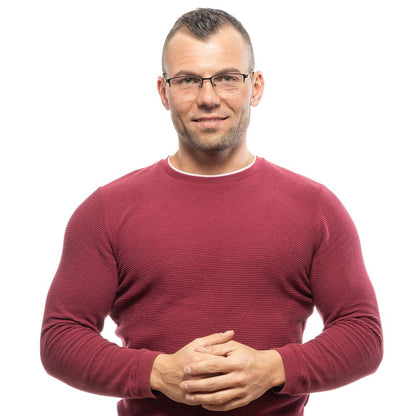 Ermenegildo Zegna Schwarze Metallbrille (Gestell)