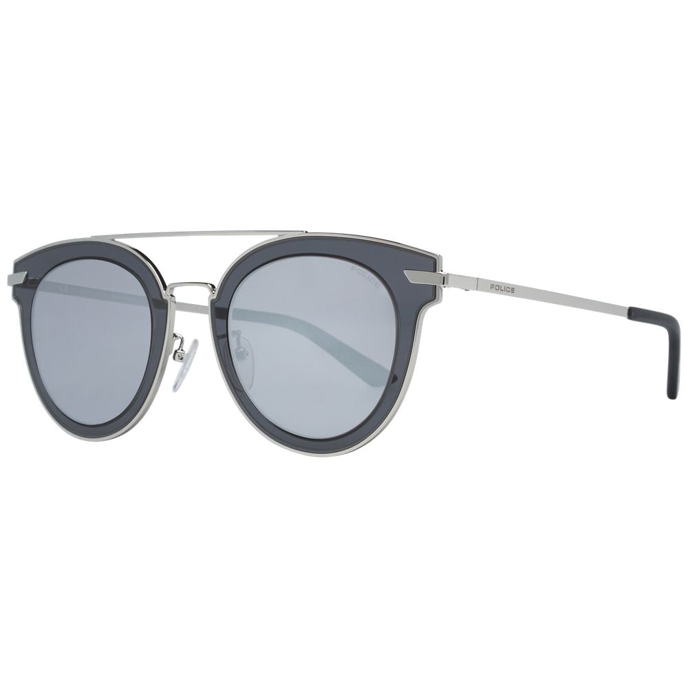 Polizei Sonnenbrille aus silbernem Metall und Kunststoff