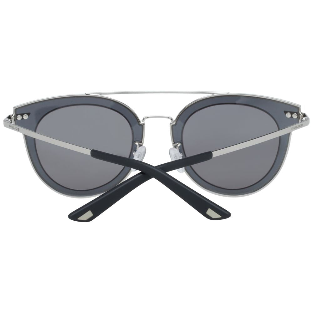 Polizei Sonnenbrille aus silbernem Metall und Kunststoff