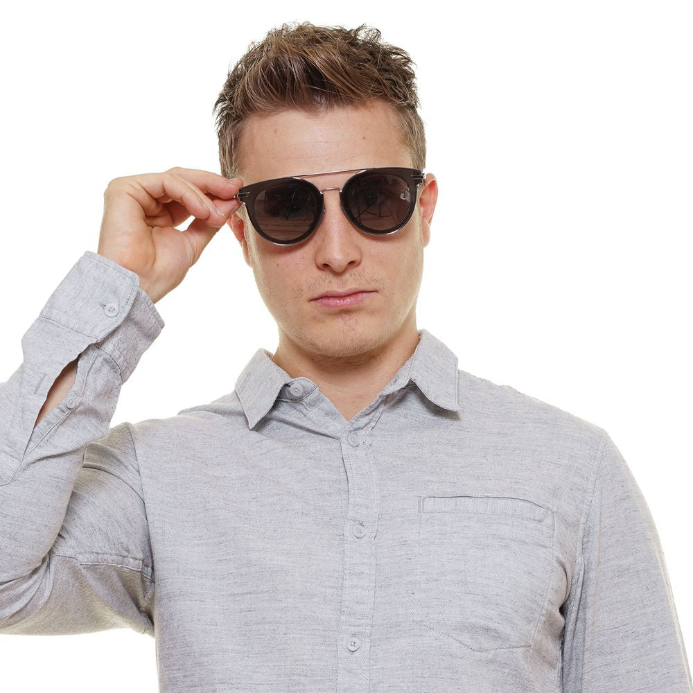 Polizei Sonnenbrille aus silbernem Metall und Kunststoff