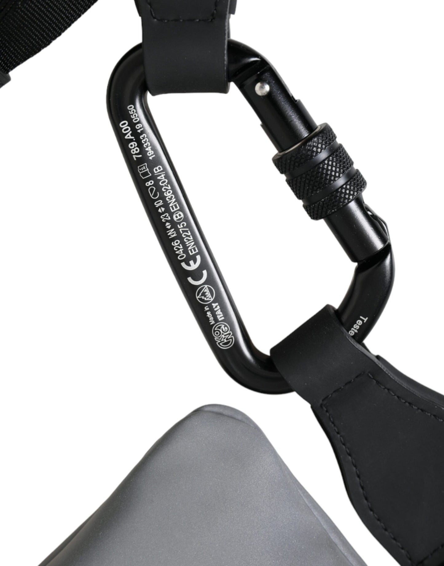 Dolce &amp; Gabbana – Gürteltasche aus Neopren mit Logo und Reißverschluss in Grau