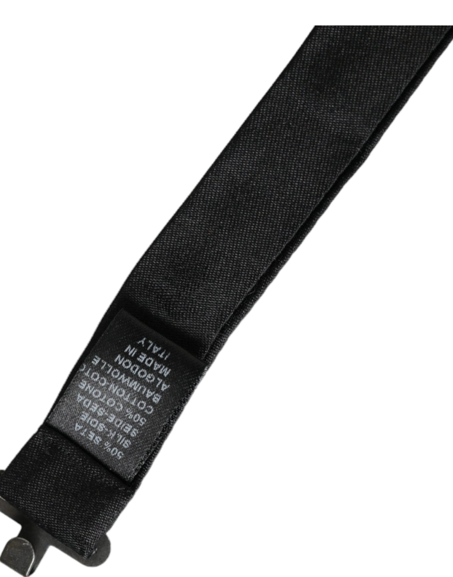 Dolce &amp; Gabbana Dunkelgraue Herrenfliege aus Seide mit verstellbarem Hals