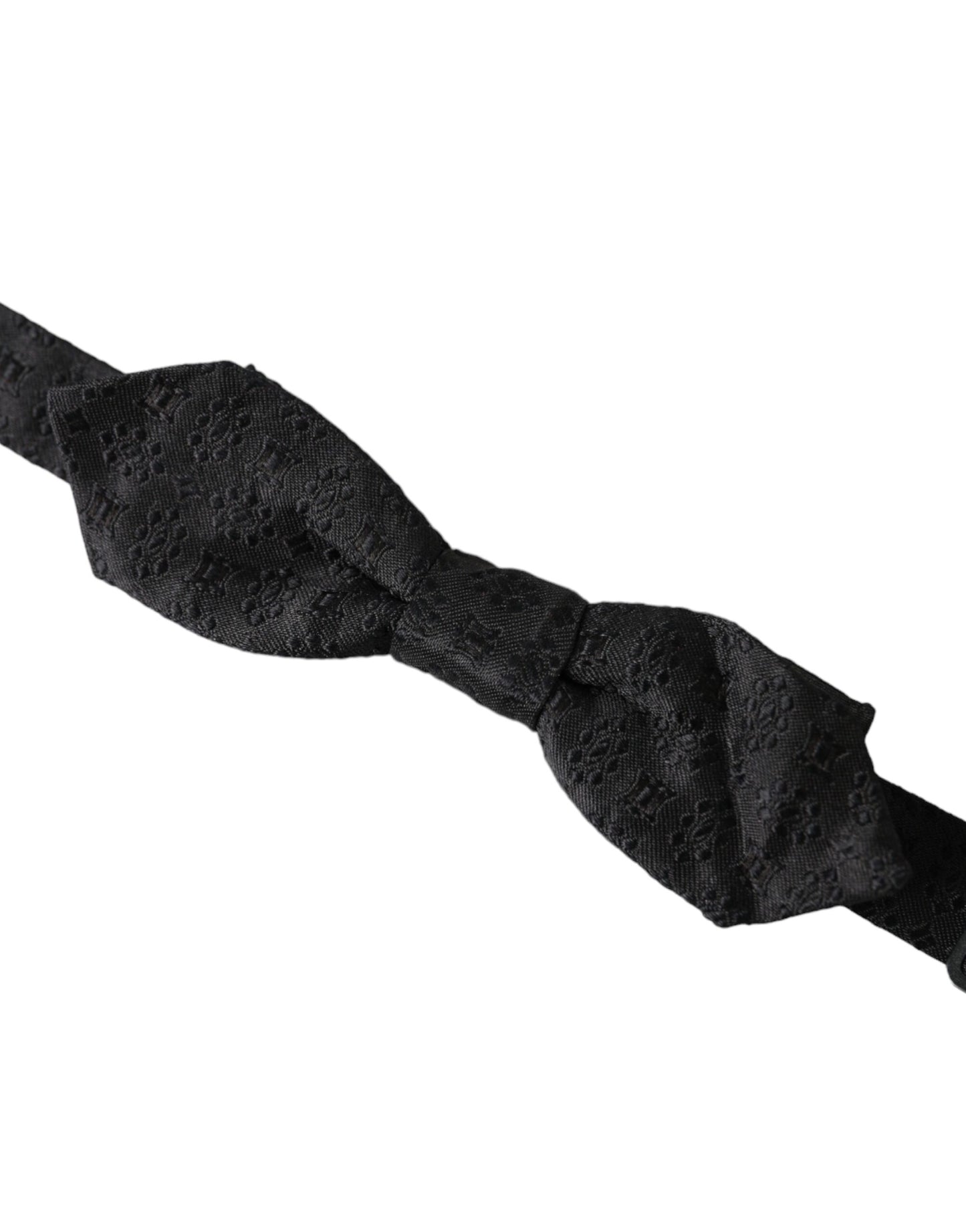 Dolce &amp; Gabbana Schwarze Seidenfliege mit verstellbarem Halsausschnitt