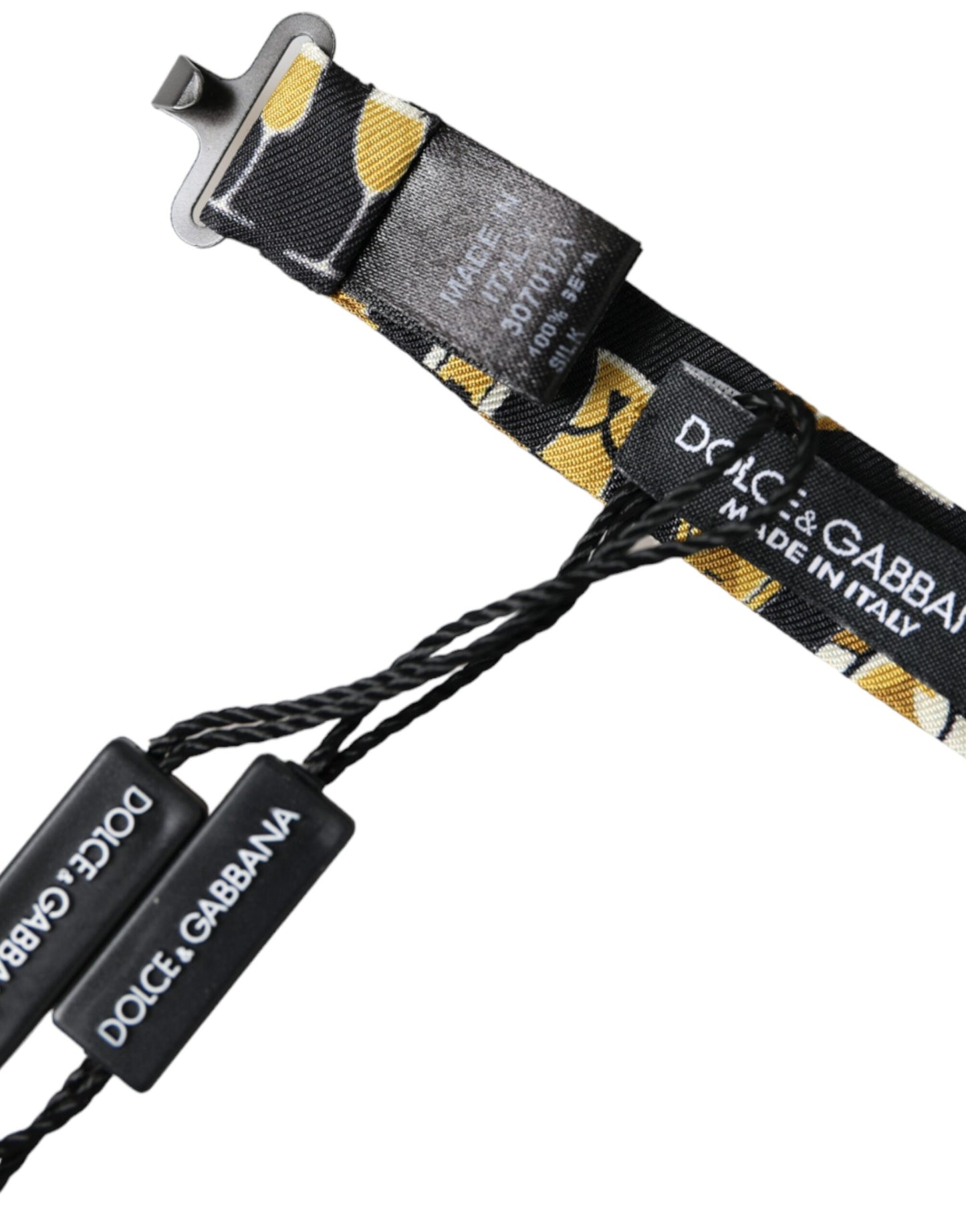 Dolce &amp; Gabbana Schwarze Cocktail-Fliege aus Seide mit verstellbarem Halsausschnitt für Herren