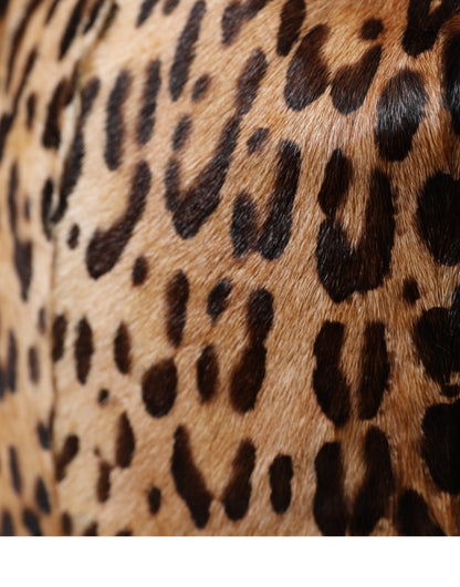 Dolce &amp; Gabbana Brauner Leopardenfell-Fischerhut für Damen
