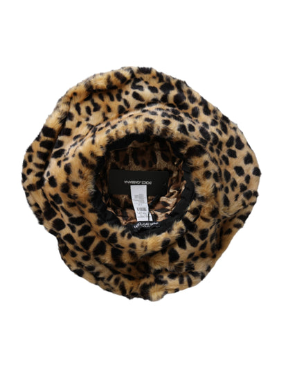 Dolce &amp; Gabbana Brauner Leopardenfell-Fischerhut für Damen