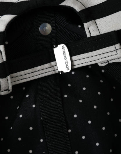 Dolce &amp; Gabbana – Baseballkappe mit Amore-Herz-Applikation in Schwarz und Weiß