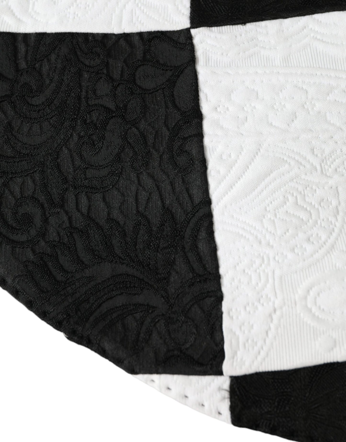 Dolce &amp; Gabbana – Schlapphut mit breiter Krempe und Karomuster in Schwarz und Weiß