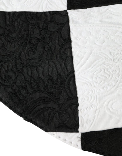 Dolce &amp; Gabbana – Schlapphut mit breiter Krempe und Karomuster in Schwarz und Weiß