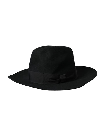 Dolce &amp; Gabbana Black Rabbit Fedora Trilby Damenhut