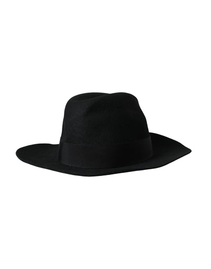 Dolce &amp; Gabbana Black Rabbit Fedora Trilby Damenhut