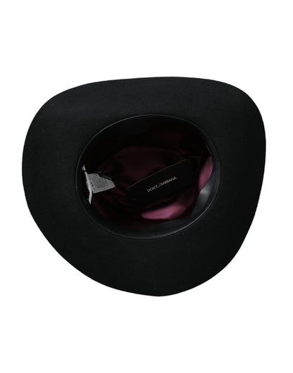 Dolce &amp; Gabbana Black Rabbit Fedora Trilby Damenhut