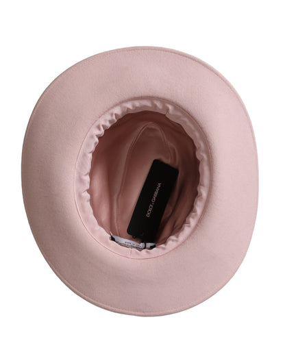 Dolce &amp; Gabbana Pink Rabbit Fedora Trilby Damenhut