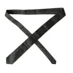 ربطة عنق رجالية قابلة للتعديل من دولتشي آند غابانا، مصنوعة من الحرير بنسبة 100%، رمادية داكنة