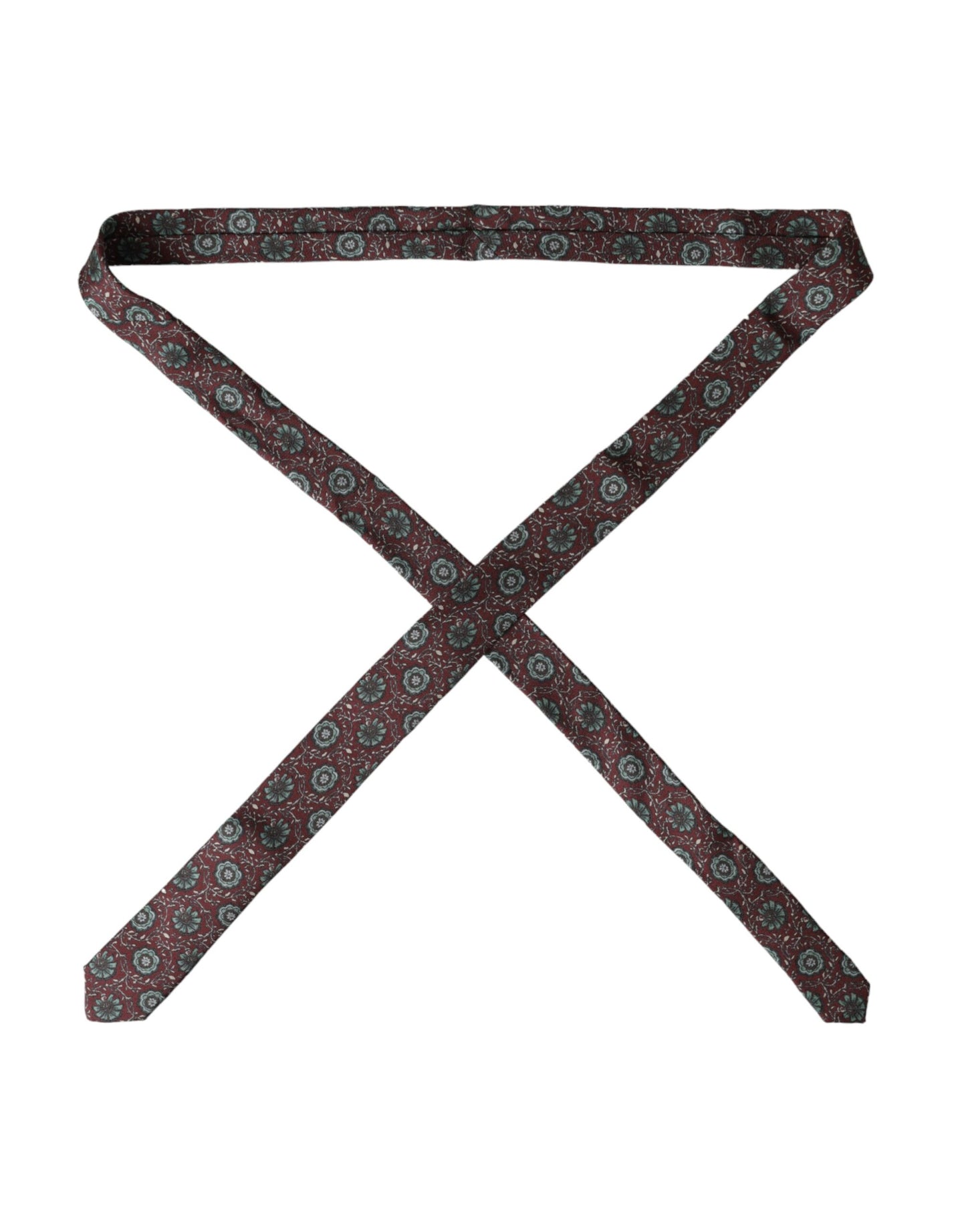 Dolce &amp; Gabbana – Verstellbare Herrenkrawatte aus 100 % Seide mit Blumenmuster in Kastanienbraun