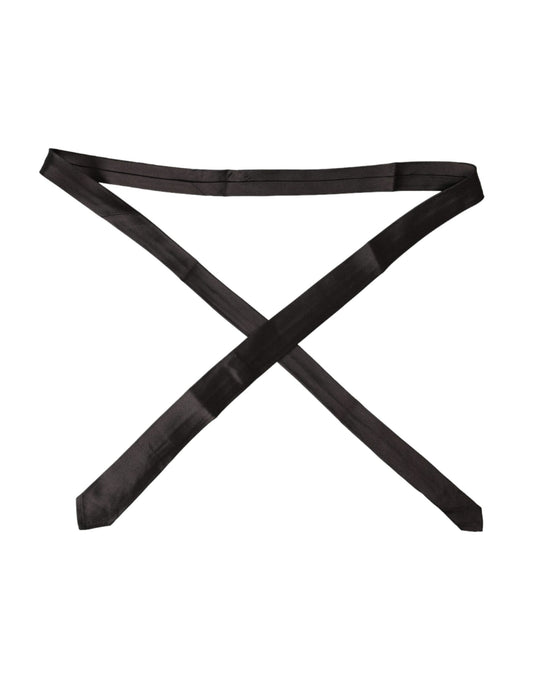 Dolce &amp; Gabbana – Verstellbare Krawatte aus 100 % Seide in Braun