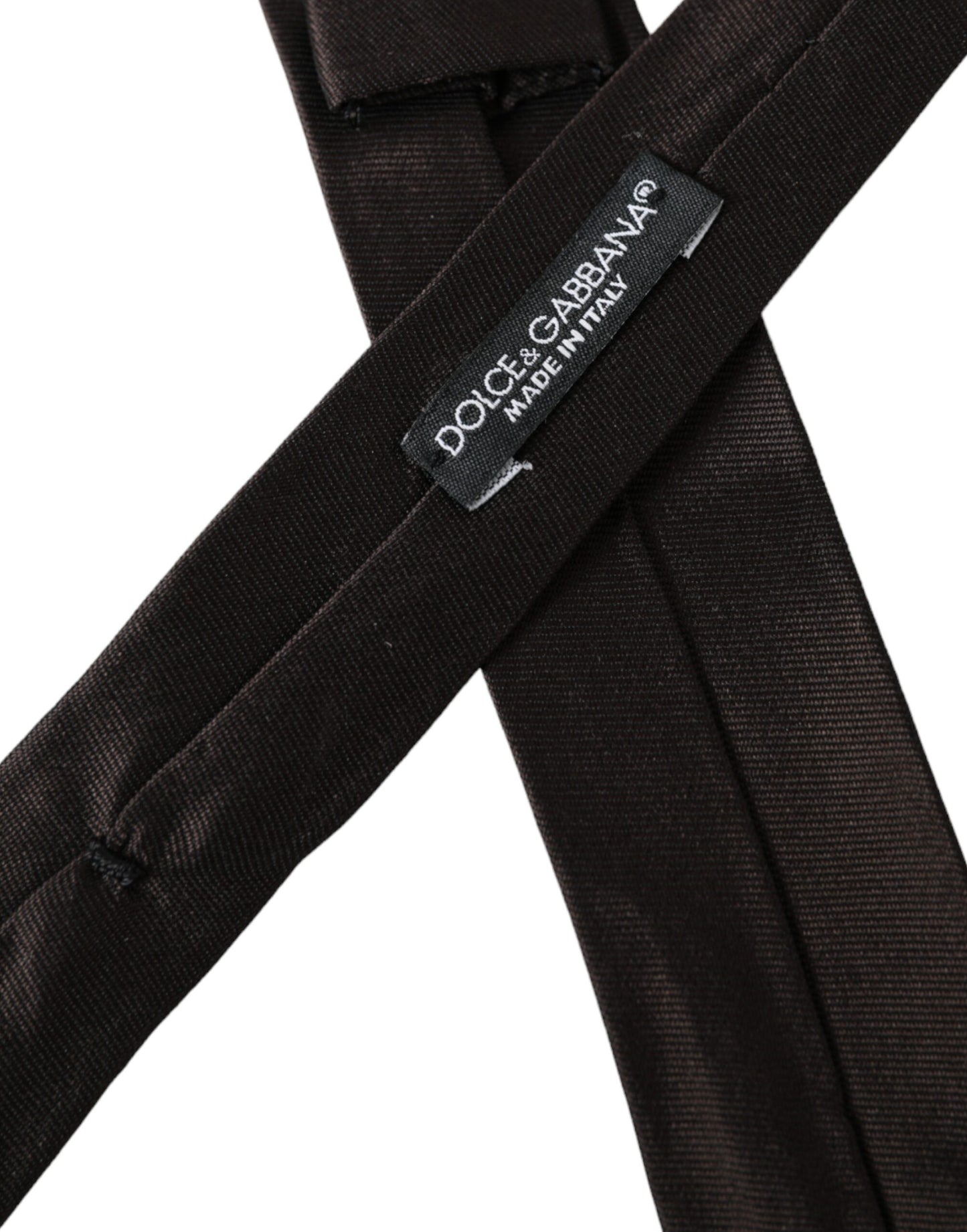 Dolce &amp; Gabbana – Verstellbare Krawatte aus 100 % Seide in Braun